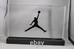 JORDAN Jumpman Nike Air Store Display Lucite 11 x 7.25 Sign Dunk Logo w Base