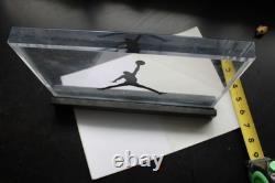 JORDAN Jumpman Nike Air Store Display Lucite 11 x 7.25 Sign Dunk Logo w Base