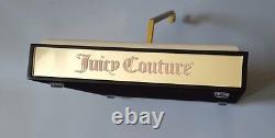 Juicy Couture 1 Piece Logo Display In Silver Wood With Glass Sides
