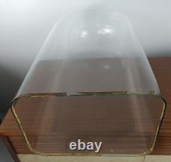 L Antique Victorian Rectangular Square Hand Blown Glass Globe Dome HTF 24.33