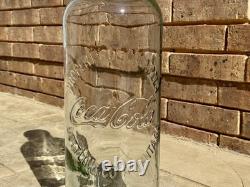 LARGE 20 Coca-Cola Coke Clear Glass Bottle HUGE Store Display Bank OVERSIZED