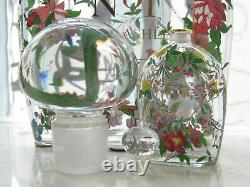 LAURA ASHLEY Vintage No1 Enamel Floral Giant Factice Store Display Glass Bottle