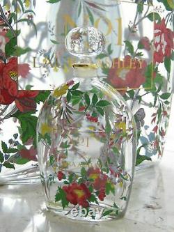 LAURA ASHLEY Vintage No1 Enamel Floral Giant Factice Store Display Glass Bottle