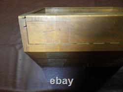 La Cross Wood Glass Display Case Box Storage Files Scissors Nippers Vintage