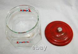 Lance Advertising Glass Cracker Cookie Jar Store Display 6.5 Rare Vtg S9734