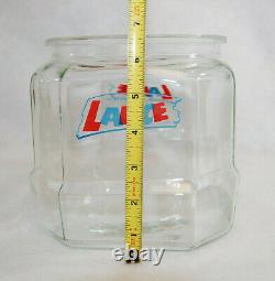 Lance Advertising Glass Cracker Cookie Jar Store Display 6.5 Rare Vtg S9734