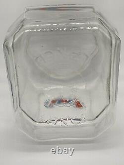 Lance Glass Octagon Cracker Cookie Jar Store Counter Display. 12x9x8 GREAT