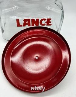 Lance Store Counter Jar with Logo & Lid Display Snacks Cookie Candy Rectangle VG