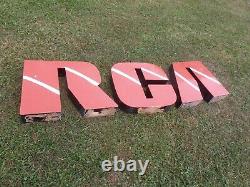 Large 1960s VINTAGE PLEXIGLASS RCA MUSIC RECORDS STORE DISPLAY SIGN advertising