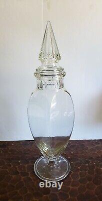 Large Antique Apothecary Glass Candy Show Jar Store Display 26