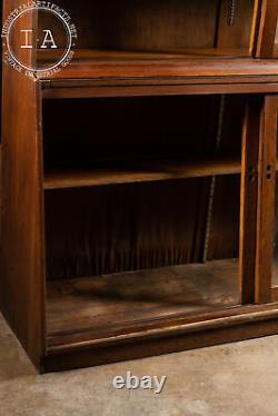 Large Antique General Store Glass Door Display Case