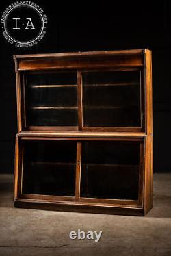 Large Antique General Store Glass Door Display Case