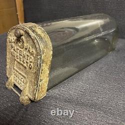 Large Antique Glass Candy Show Jar Store Display 18 X 6 X 5 General Store
