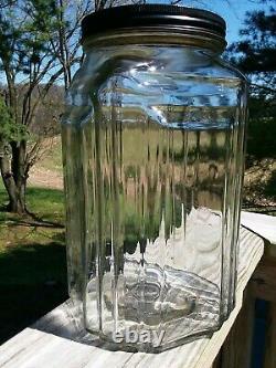 Large Antique Necco Candies Jar Glass Counter Skyscraper Style Store Display