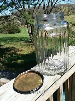 Large Antique Necco Candies Jar Glass Counter Skyscraper Style Store Display