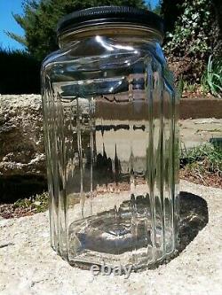 Large Antique Necco Candies Jar Glass Counter Skyscraper Style Store Display