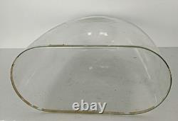 Large Antique Victorian Oval Hand Blown Glass Globe Dome Doll Clock 18.11 14.1