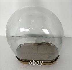Large Antique Victorian Oval Hand Blown Glass Globe Dome Doll Clock 18.11 14.1