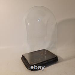 Large Antique Victorian Rectangular Square Hand Blown Glass Globe Dome 19.5