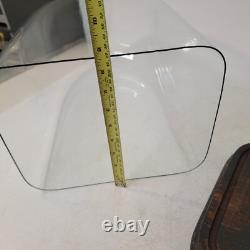 Large Antique Victorian Rectangular Square Hand Blown Glass Globe Dome 19.5