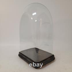 Large Antique Victorian Rectangular Square Hand Blown Glass Globe Dome 19.5