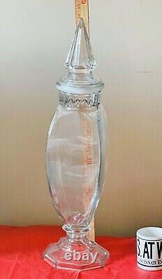 Large Apothecary Jar Vintage Candy Store Display 26 Glass Bottle