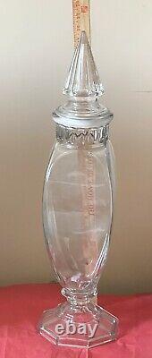 Large Apothecary Jar Vintage Candy Store Display 26 Glass Bottle