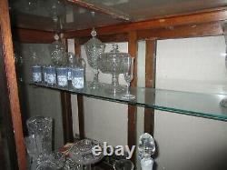 Large Rare Antique Wooden Glass Showcase Display Hardware Candy Store Furniture