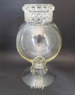 Large Tiffin Dakota Glass Apothecary Candy Jar 14 Tall Antique Store Display