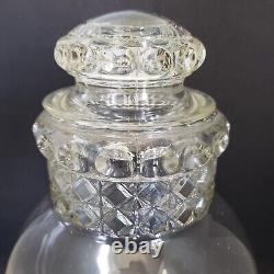 Large Tiffin Dakota Glass Apothecary Candy Jar 14 Tall Antique Store Display