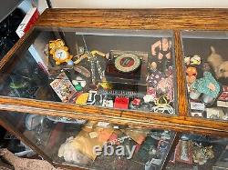 Large Vintage Display Case With Light, 2 Glass Shelves + Bottom, Pickup Only