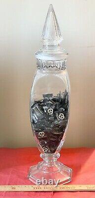 Large Vintage Glass 26 APOTHECARY Drug Store Candy Display JAR