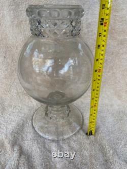 Large Vintage Glass Drug Store Pharmacy Display Apothecary Candy Jar