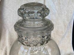 Large Vintage Glass Drug Store Pharmacy Display Apothecary Candy Jar