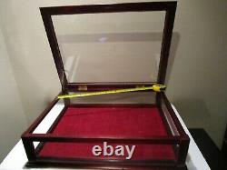 Large Vintage Glass Showcase/Store Display Case 4 glass sides withhinged Glass Lid