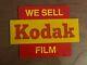 Large Vintage We Sell Kodak Film Sign On Plexiglass Good Condition