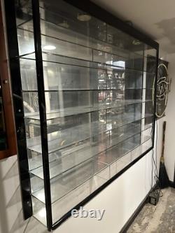 Large lucite collectibles memorabilia, model cars display case retail store
