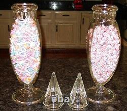 Large pair glass display containers candy store 26 inches tall-15634