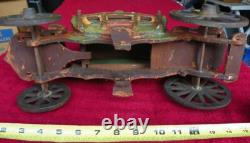 Leaded Glass Paul F. Beich Store Display Candy Container Carriage Metal Wheels