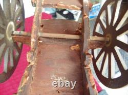 Leaded Glass Paul F. Beich Store Display Candy Container Carriage Metal Wheels