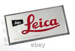 Leitz LEICA GLASS DISPLAY SIGN VINTAGE NOS -UNUSED VERY BEAUTIFUL & VERY RARE