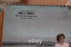Lincoln Kansas KS Kan Kans 1900 Troup & Robinson Hardware and Implements Glass