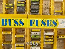 (Lot Of 2)Vintage Buss Glass Fuse Display Advertising Sign Gas Station Rack