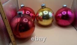 Lot Of 4 Store Display Shiny Brite Jumbo Mercury Glass Ornaments 6