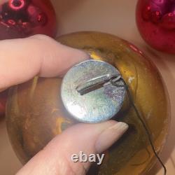 Lot Of 4 Store Display Shiny Brite Jumbo Mercury Glass Ornaments 6