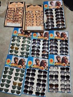 Lot of 9 1980's Sunglasses & Reader Eyeglasses Store Display Cards 108x Glasses