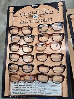 Lot of 9 1980's Sunglasses & Reader Eyeglasses Store Display Cards 108x Glasses