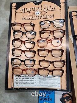 Lot of 9 1980's Sunglasses & Reader Eyeglasses Store Display Cards 108x Glasses