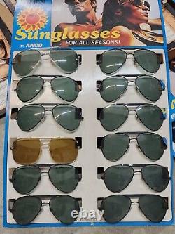 Lot of 9 1980's Sunglasses & Reader Eyeglasses Store Display Cards 108x Glasses