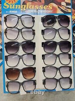 Lot of 9 1980's Sunglasses & Reader Eyeglasses Store Display Cards 108x Glasses